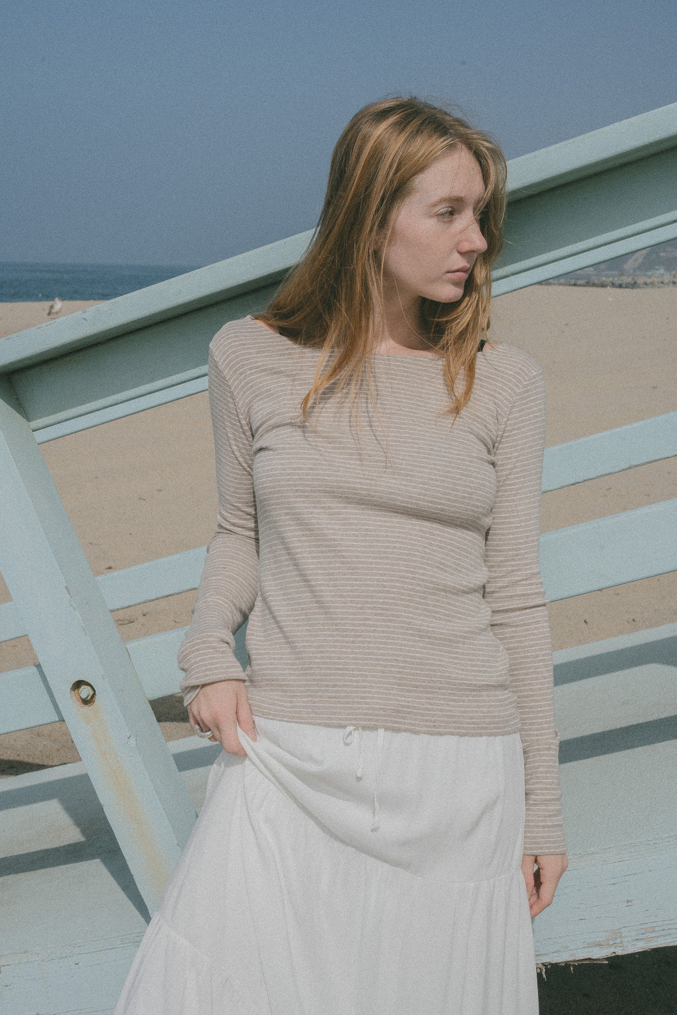 Tan And White Stripes