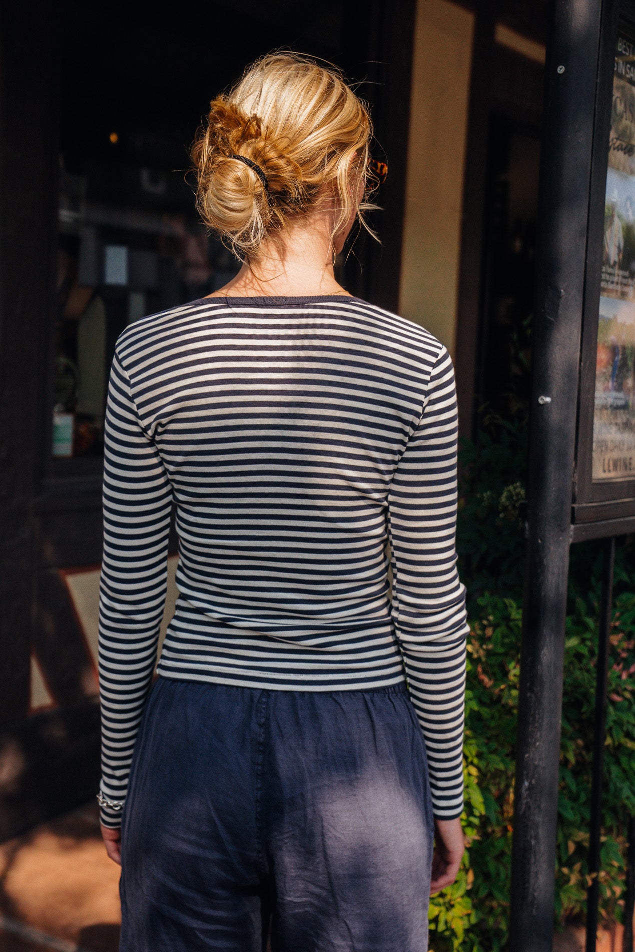 Navy And White Stripes
