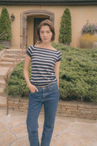 Navy and White Stripes