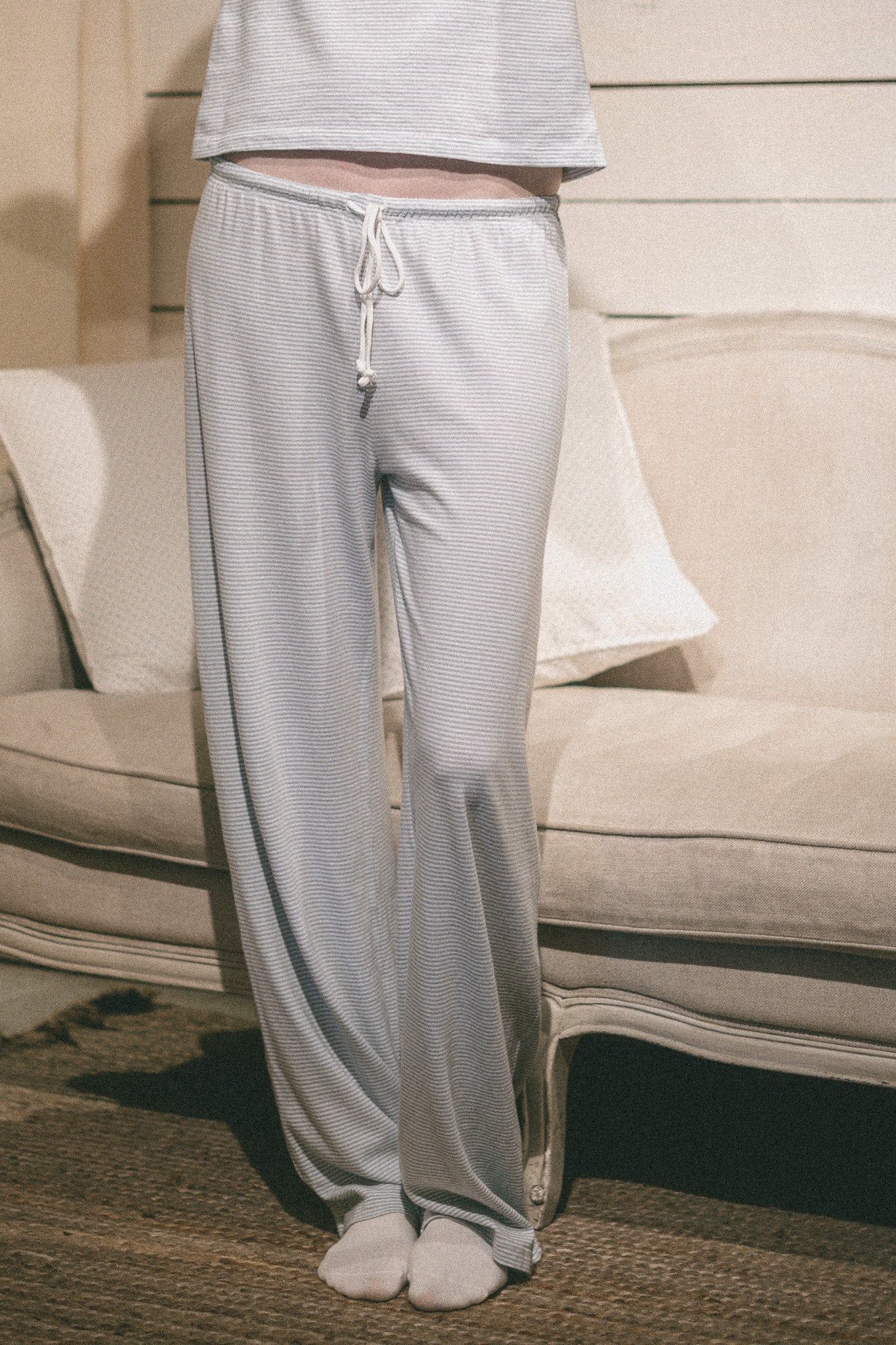 Baby Blue And White Stripes