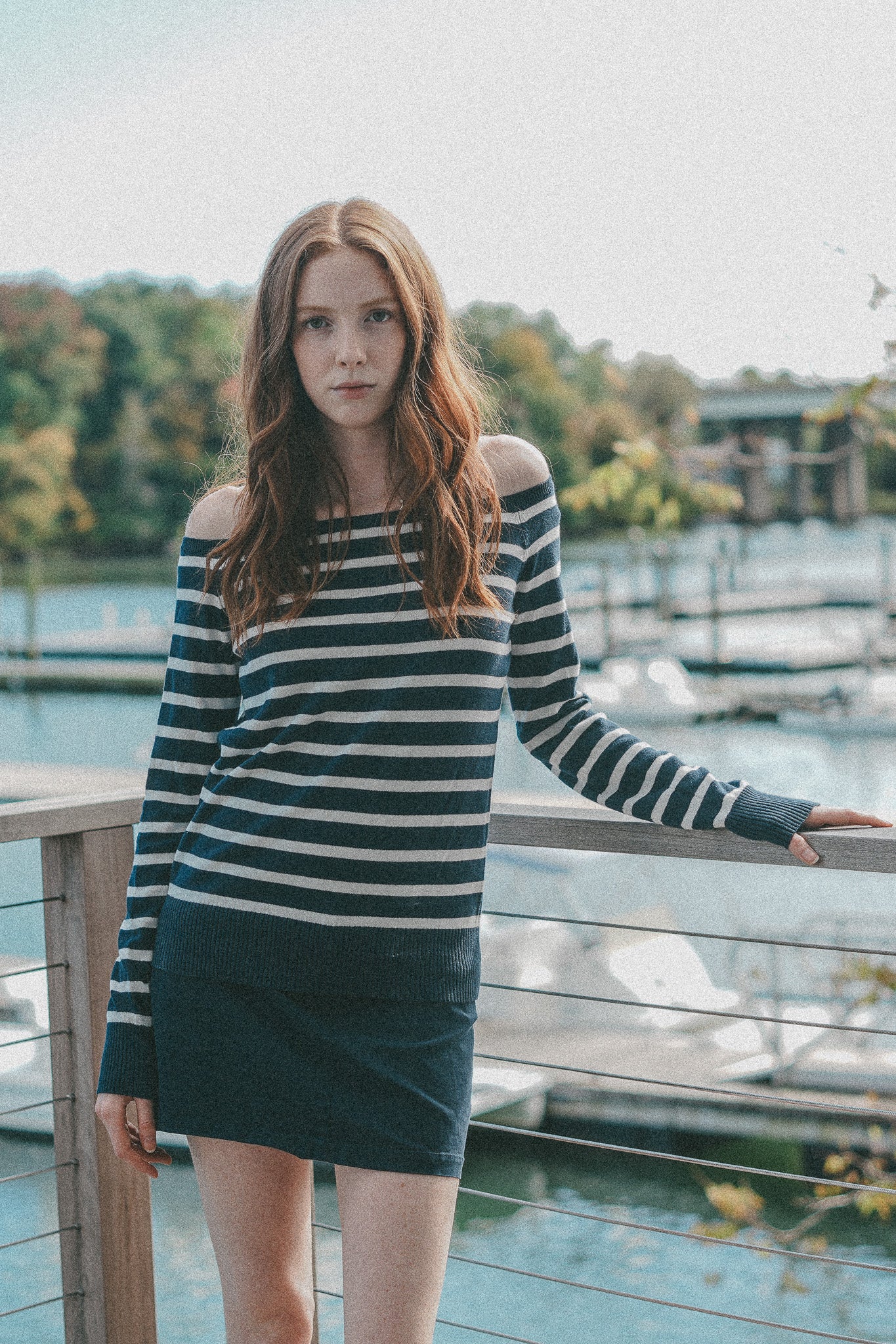 Navy And White Stripes