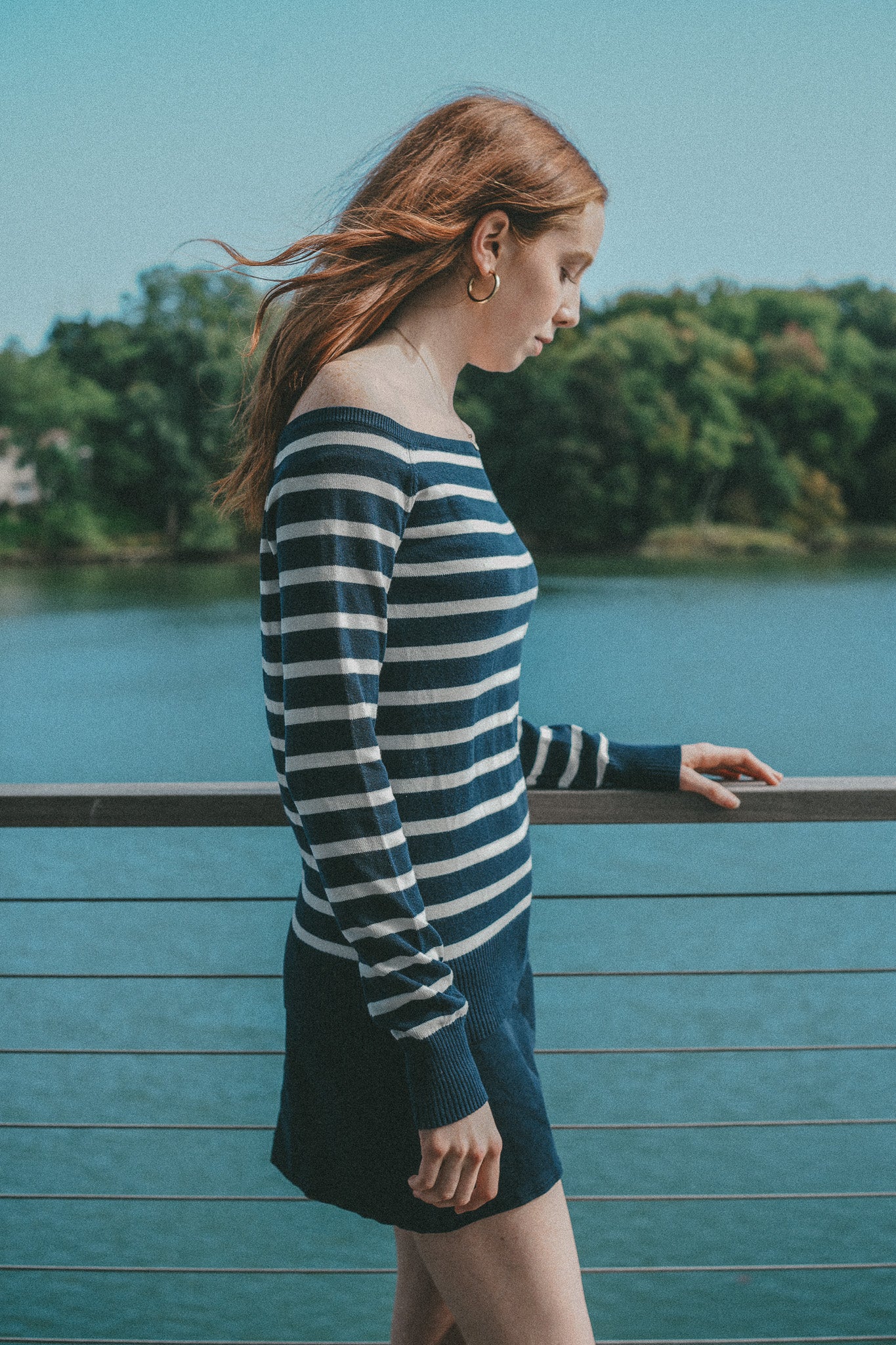 Navy And White Stripes