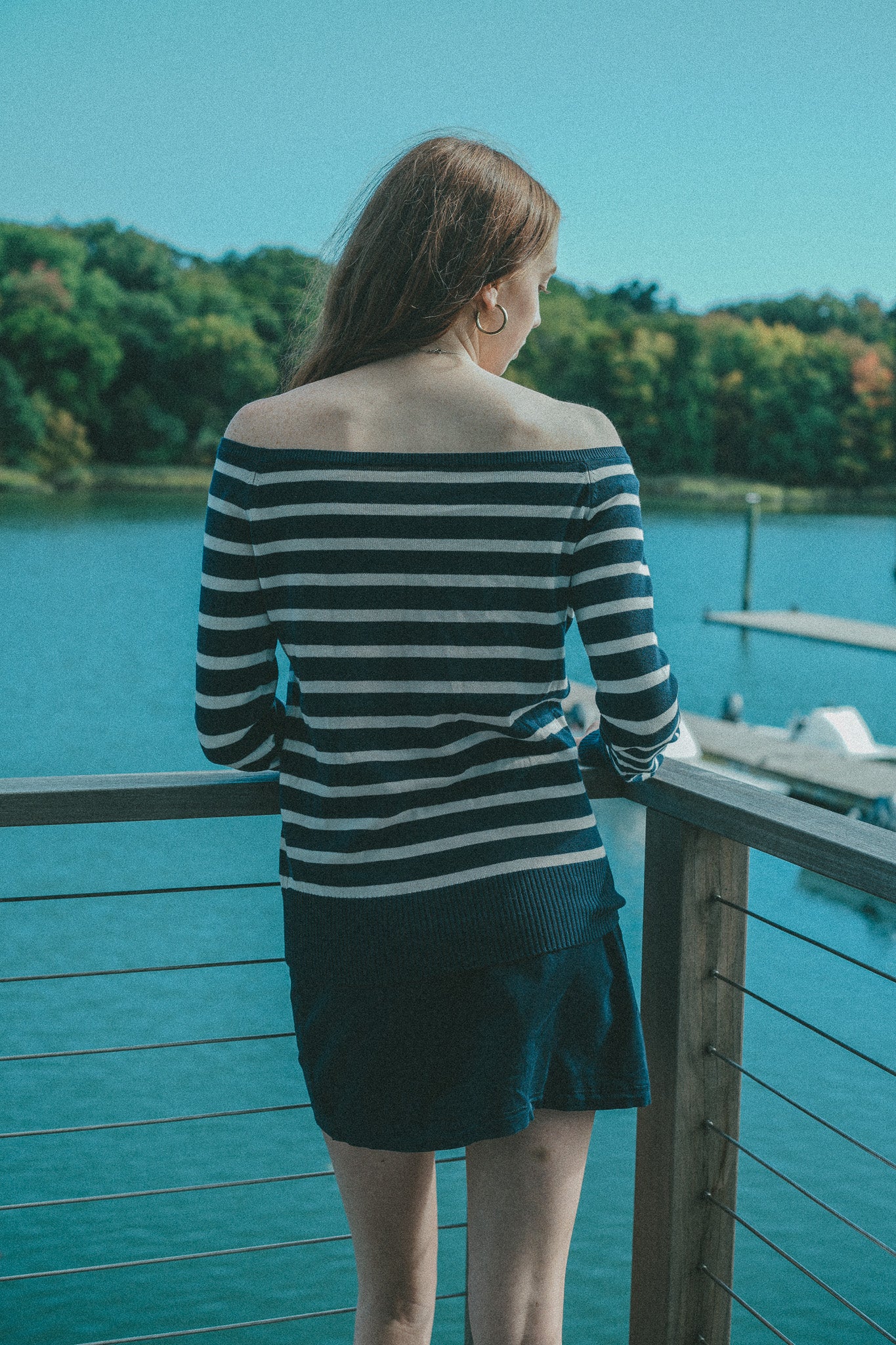 Navy And White Stripes