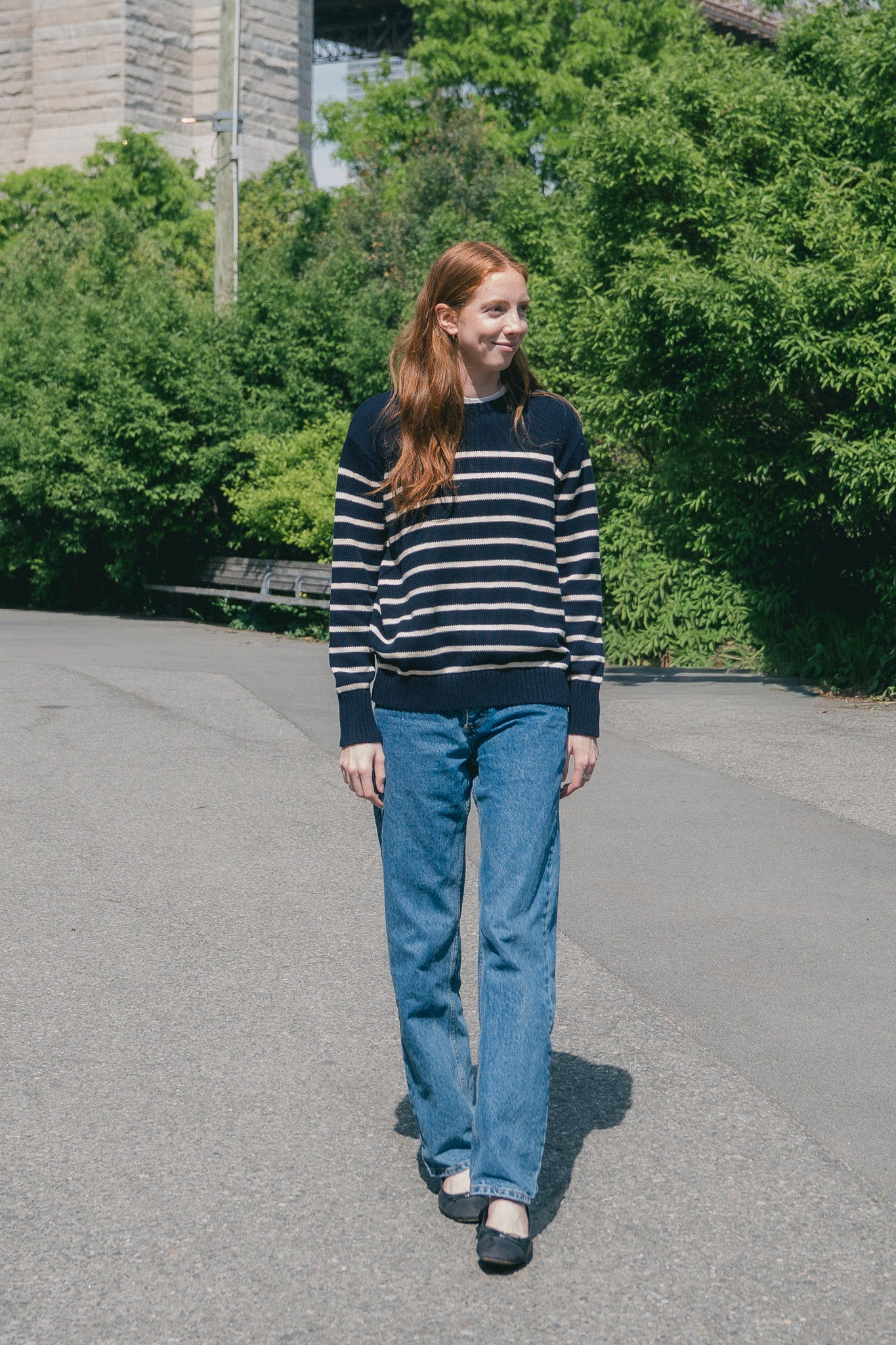 Navy With White Stripes