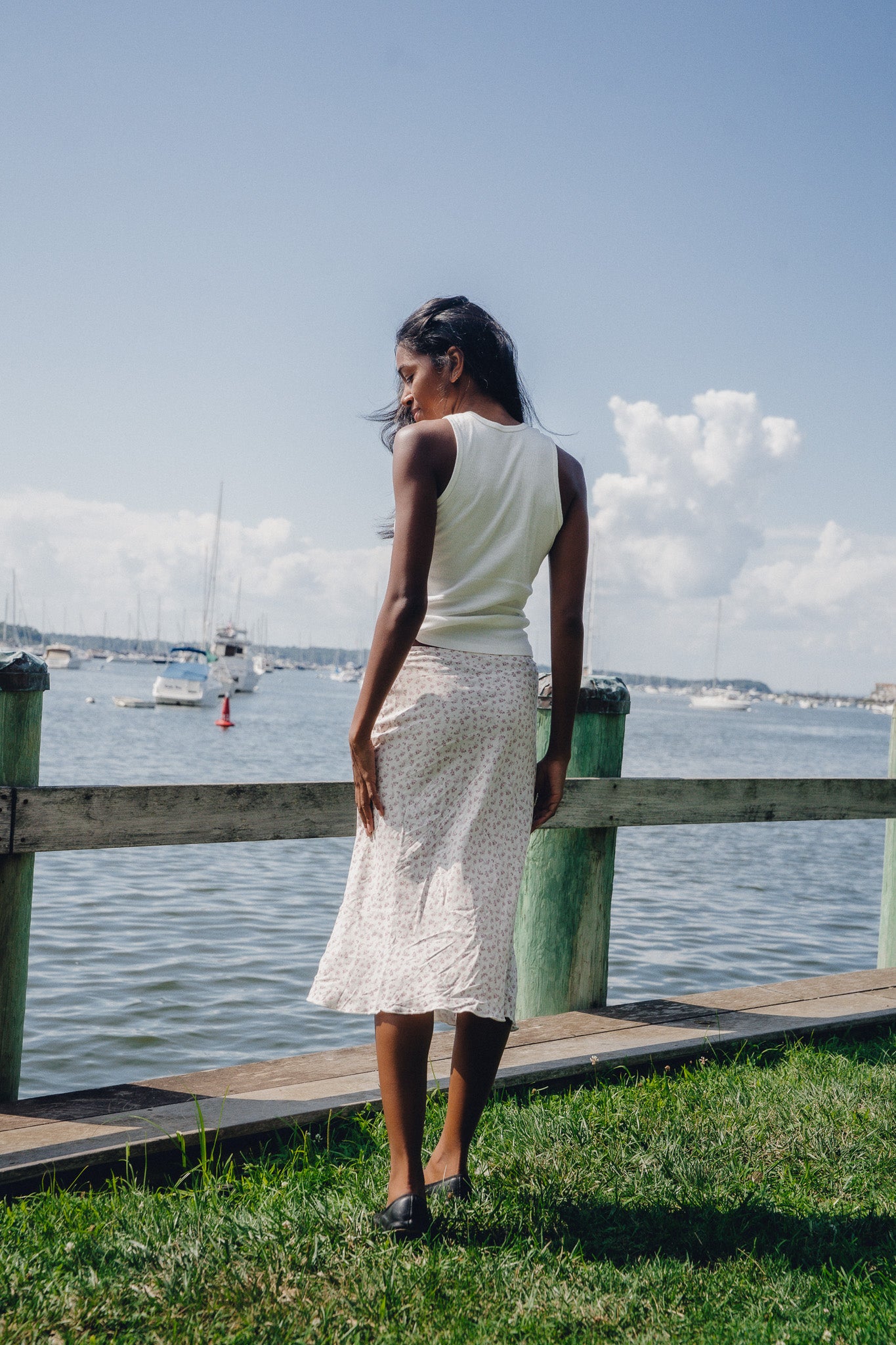 Woodbury Floral Skirt - Ivory