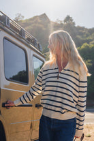 White And Navy Stripes