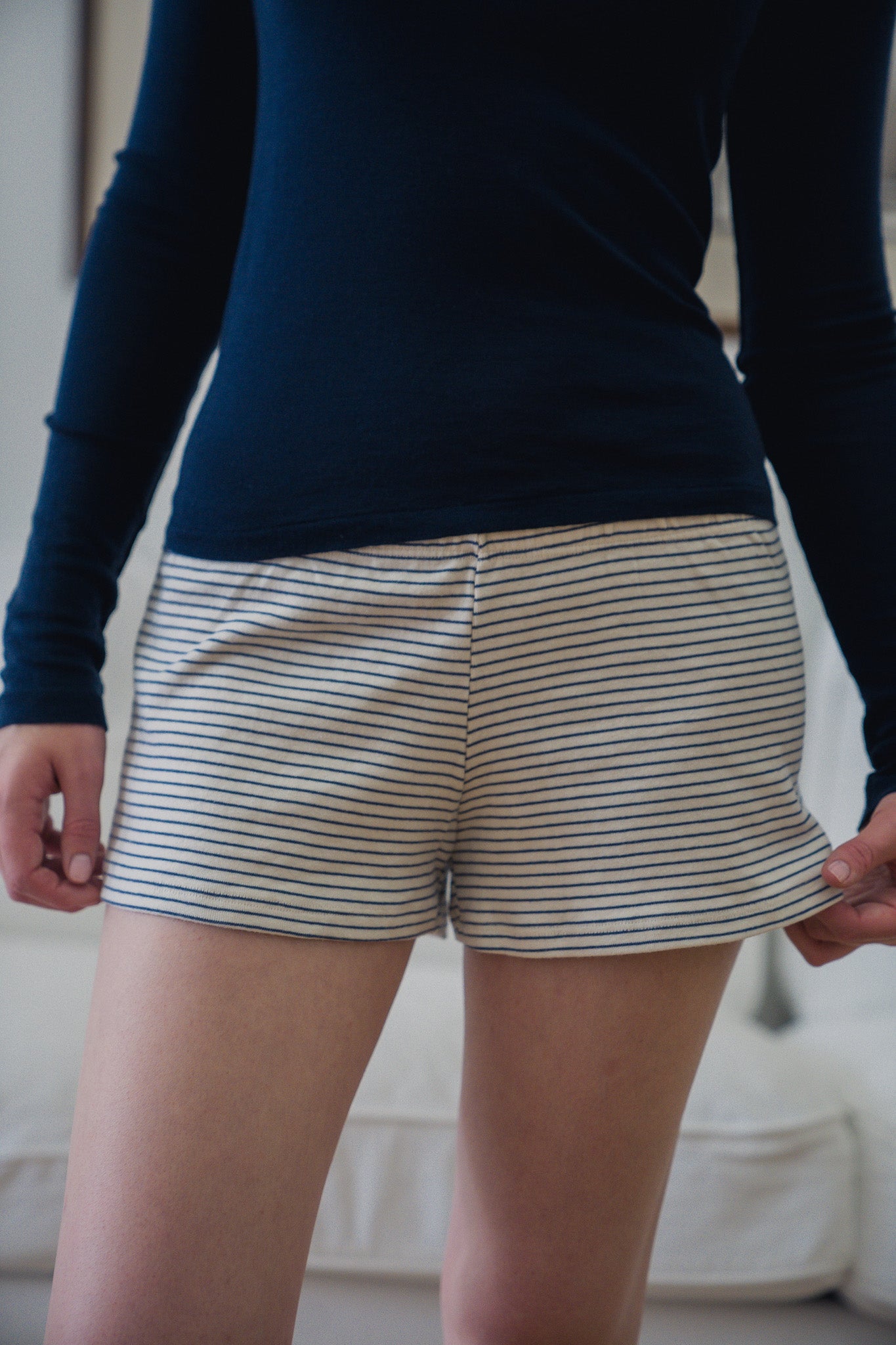 Navy And White Stripes