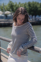 Navy And White Stripes