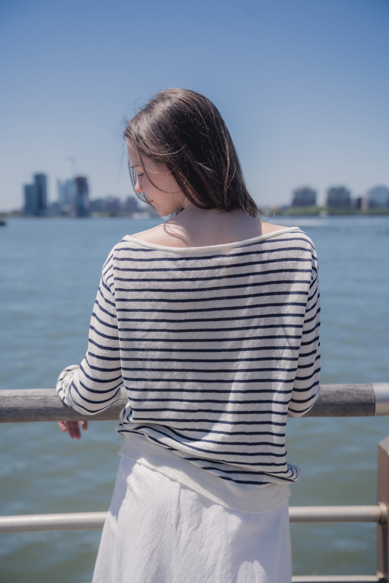 Navy And White Stripes