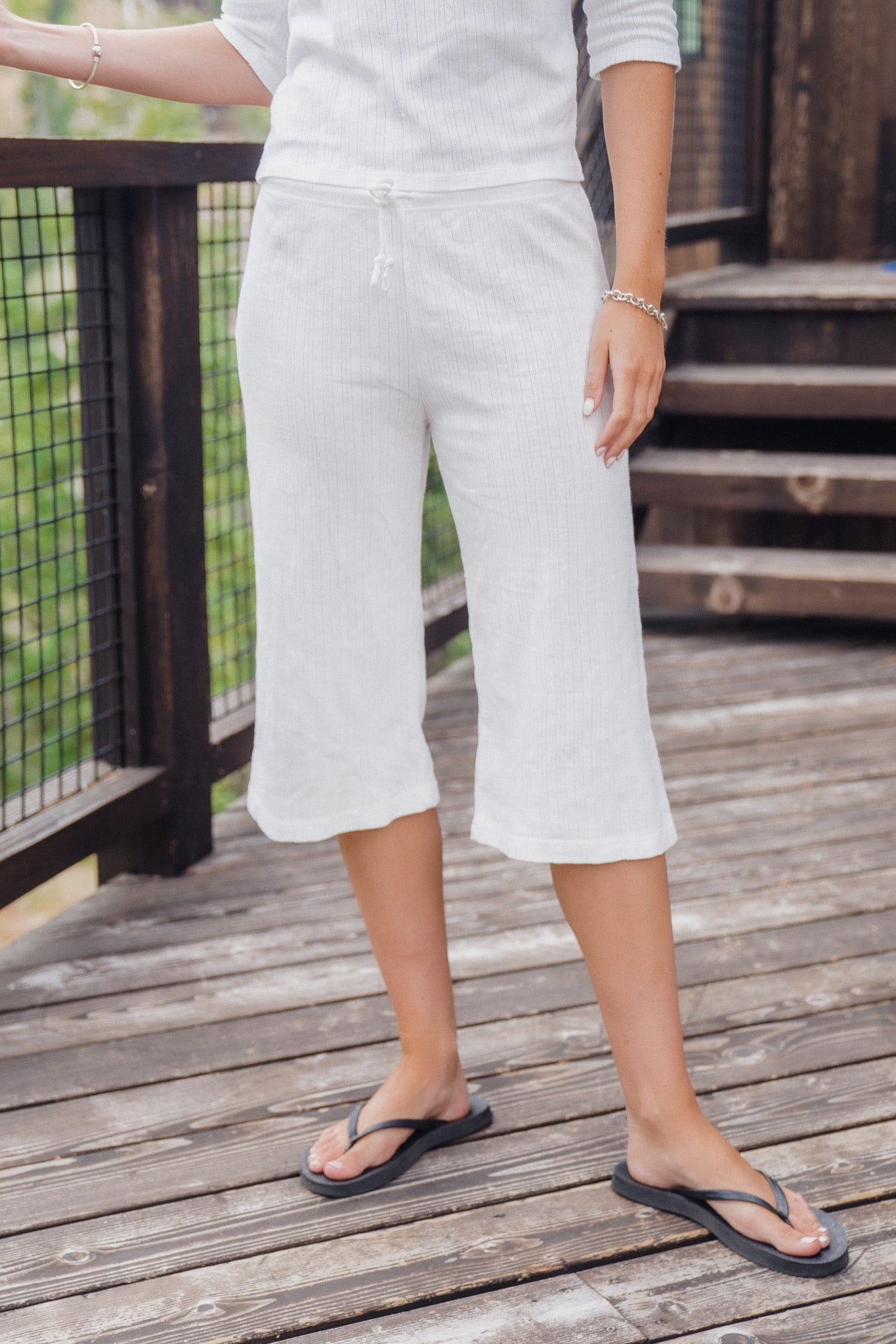Bridgeport Capri Pants - White