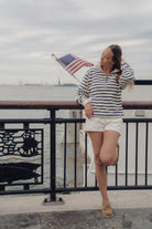 White And Navy Stripes