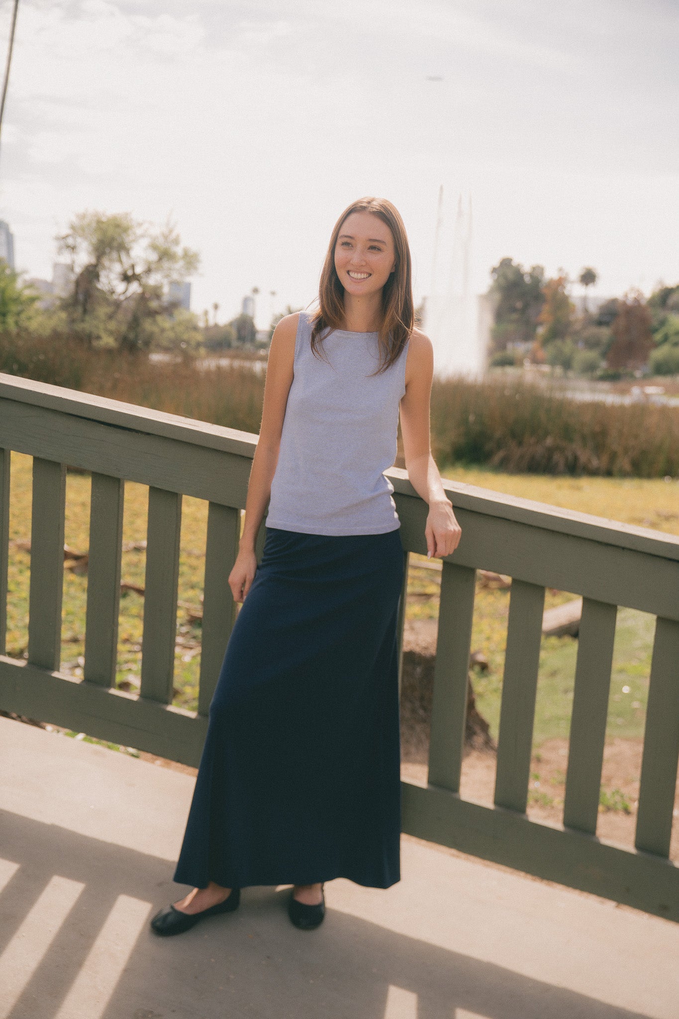 Huntington Striped Top - Blue And White Stripes