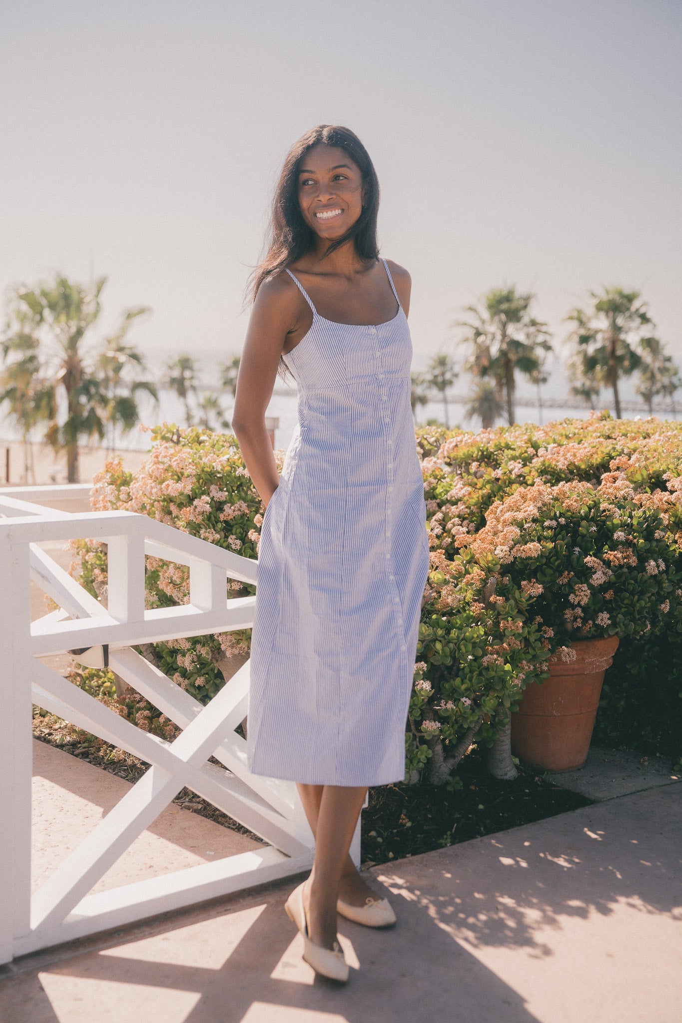 Montclair Pinstripe Dress – St. George USA