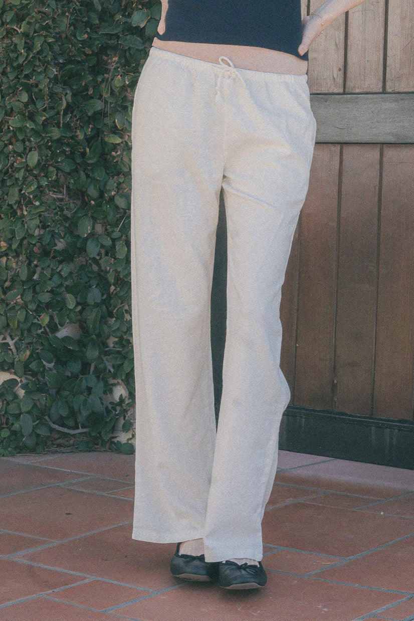 Savannah Linen Pants - White / S